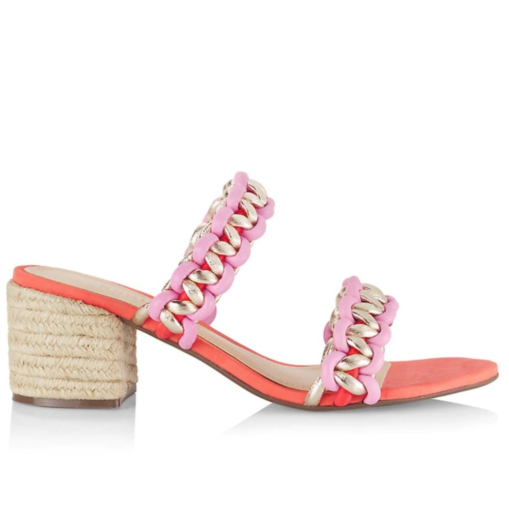 SCHUTZ Juliet Mid Suede & Leather Sandal
